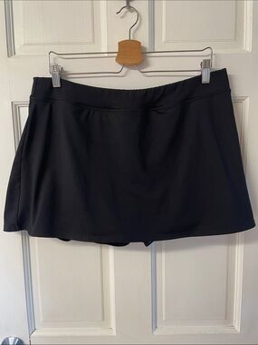 Lands’ End black swim skirt with undershorts women’s size 16W